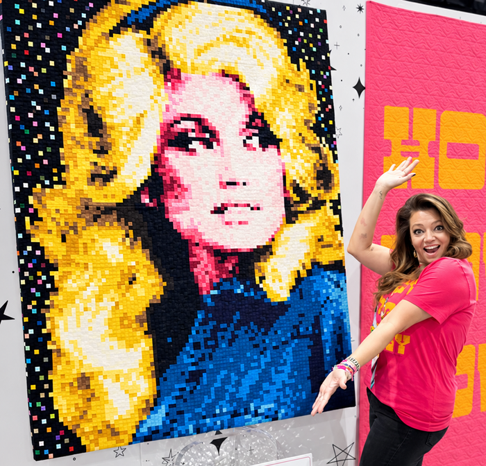 A Pixelated Quilt Tribute to Dolly Parton