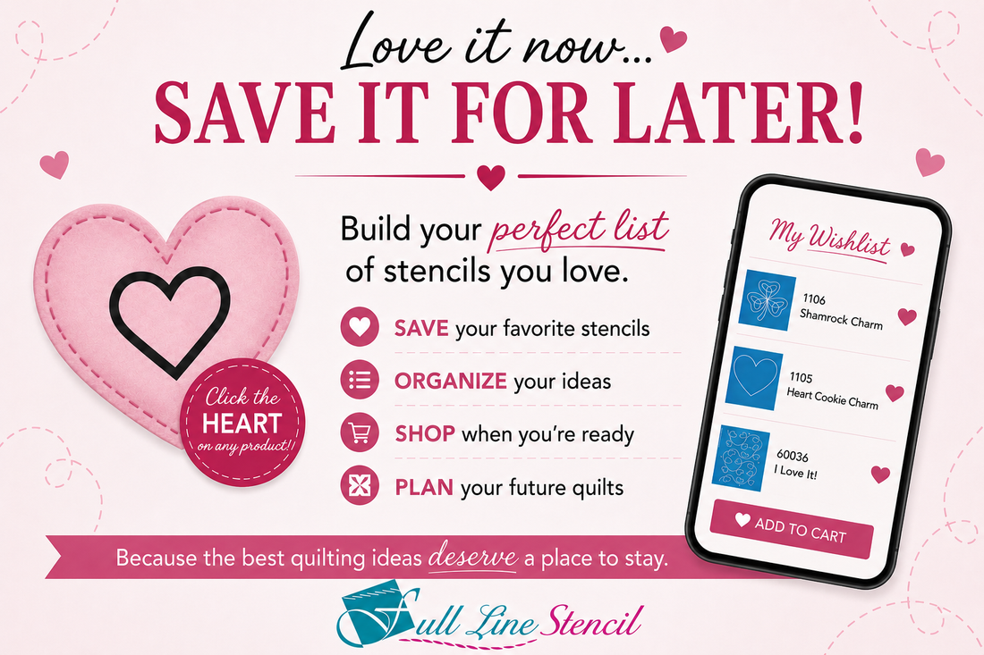 How to Save Your Favorite Quilting Stencils with the Wishlist Feature