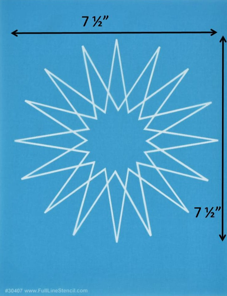 30407 16 Point Star – Hancy Creations/Full Line Stencil Store