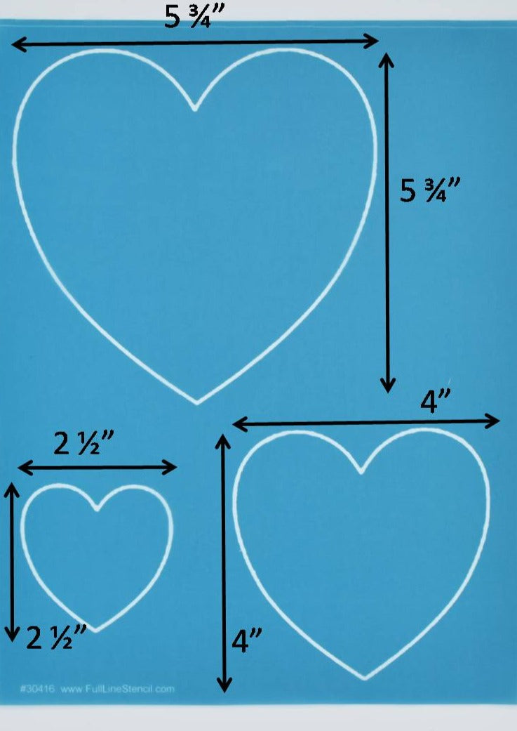 30416 Heart Trio – Hancy Creations/Full Line Stencil Store