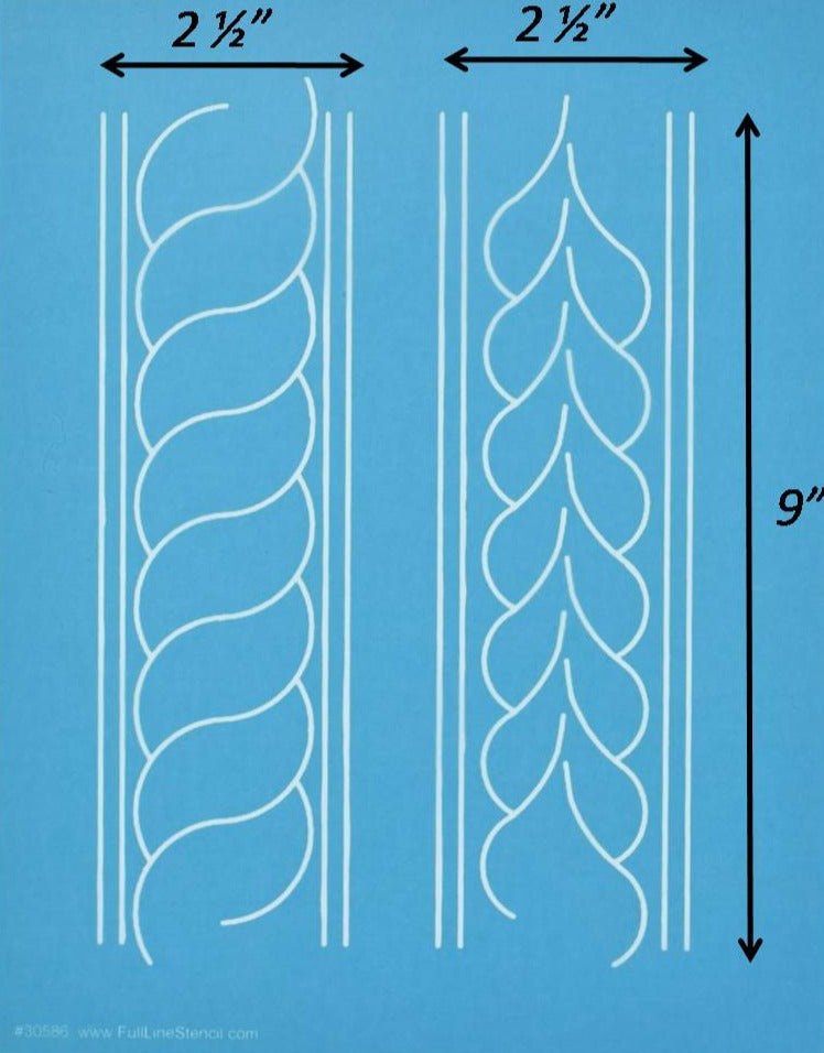 Border Braid Shape Customisable 30586 Border Braids – Hancy Creations/Full Line Stencil Store