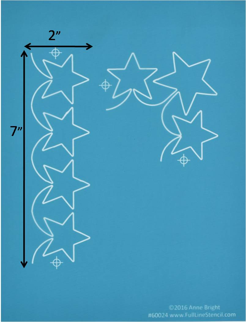 60024 Elegant Stars by Anne Bright, 2 inch width