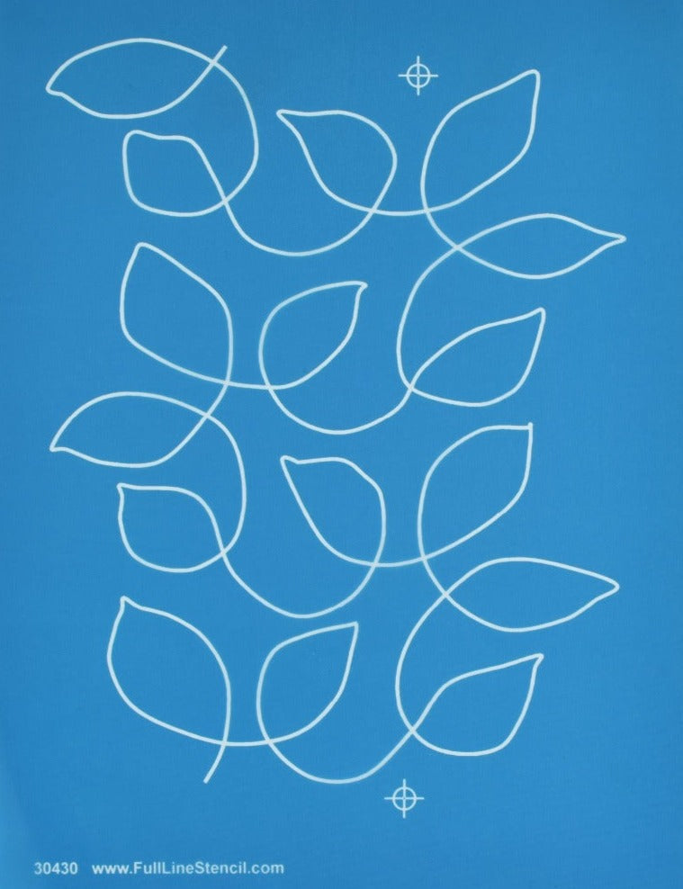 30430 Large Leaf Meander – Hancy Creations/Full Line Stencil Store for Continuous Line Free Printable Quilting Stencils