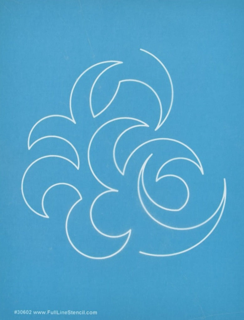 Overall Swirl Pattern #30602 Over-All Swirl 7” width Full Line Stencil by Hancy Creations ...