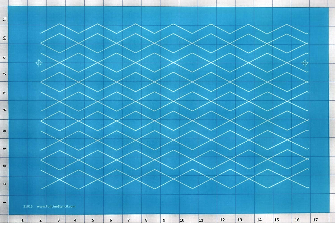31015 Offset Diamond Grid 1" x 2"
