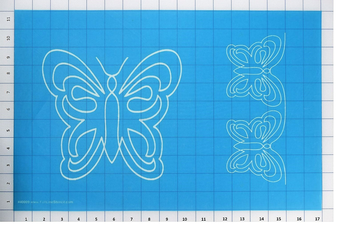 93000 - Etching Stencil Butterfly Border