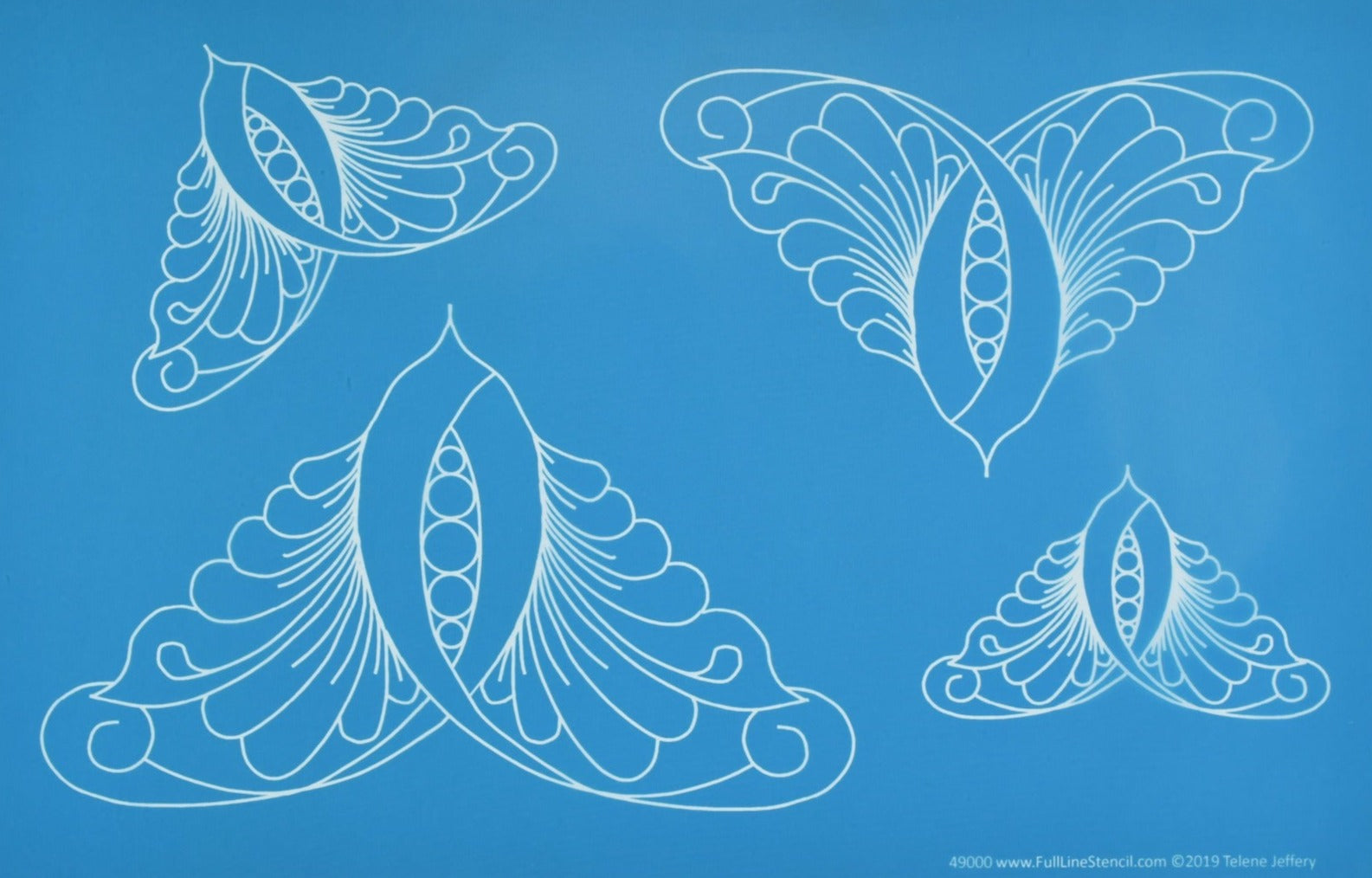 Full Line Quilting Stencil - Score Of Four Continuous Line Template For Machine & Hand Quilting
